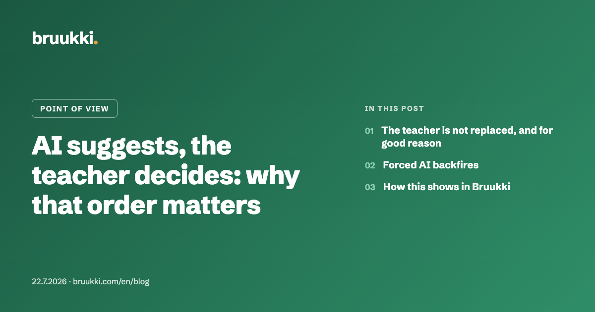AI suggests, the teacher decides: why that order matters