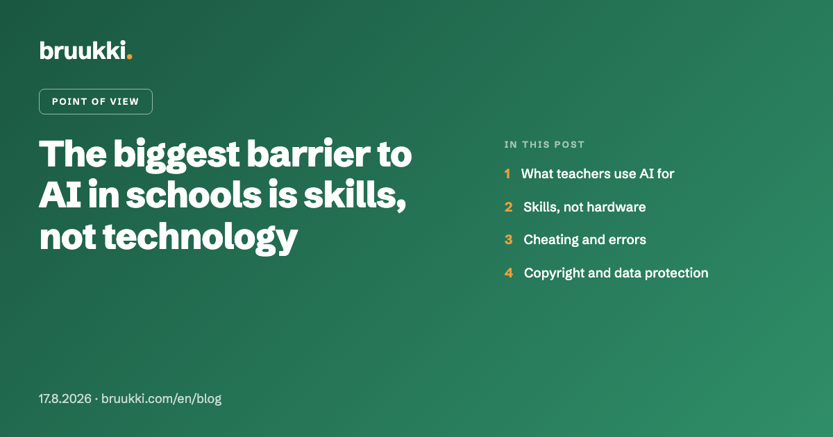 The biggest barrier to AI in schools is skills, not technology