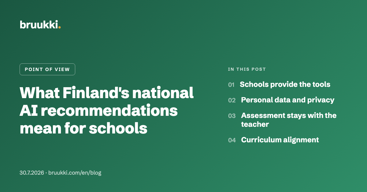 What Finland's national AI recommendations mean for schools